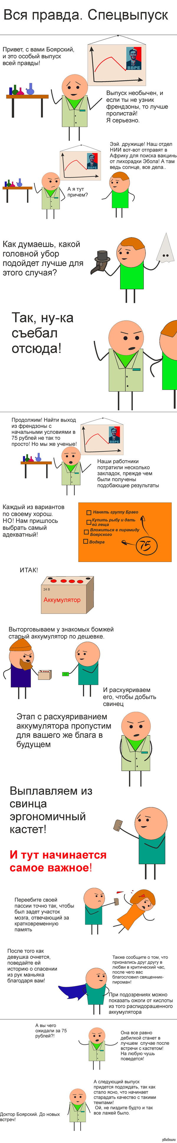 Вся правда. Спецвыпуск Выход из френдзоны для..  доктор Боярский, факты, комиксы, длиннопост